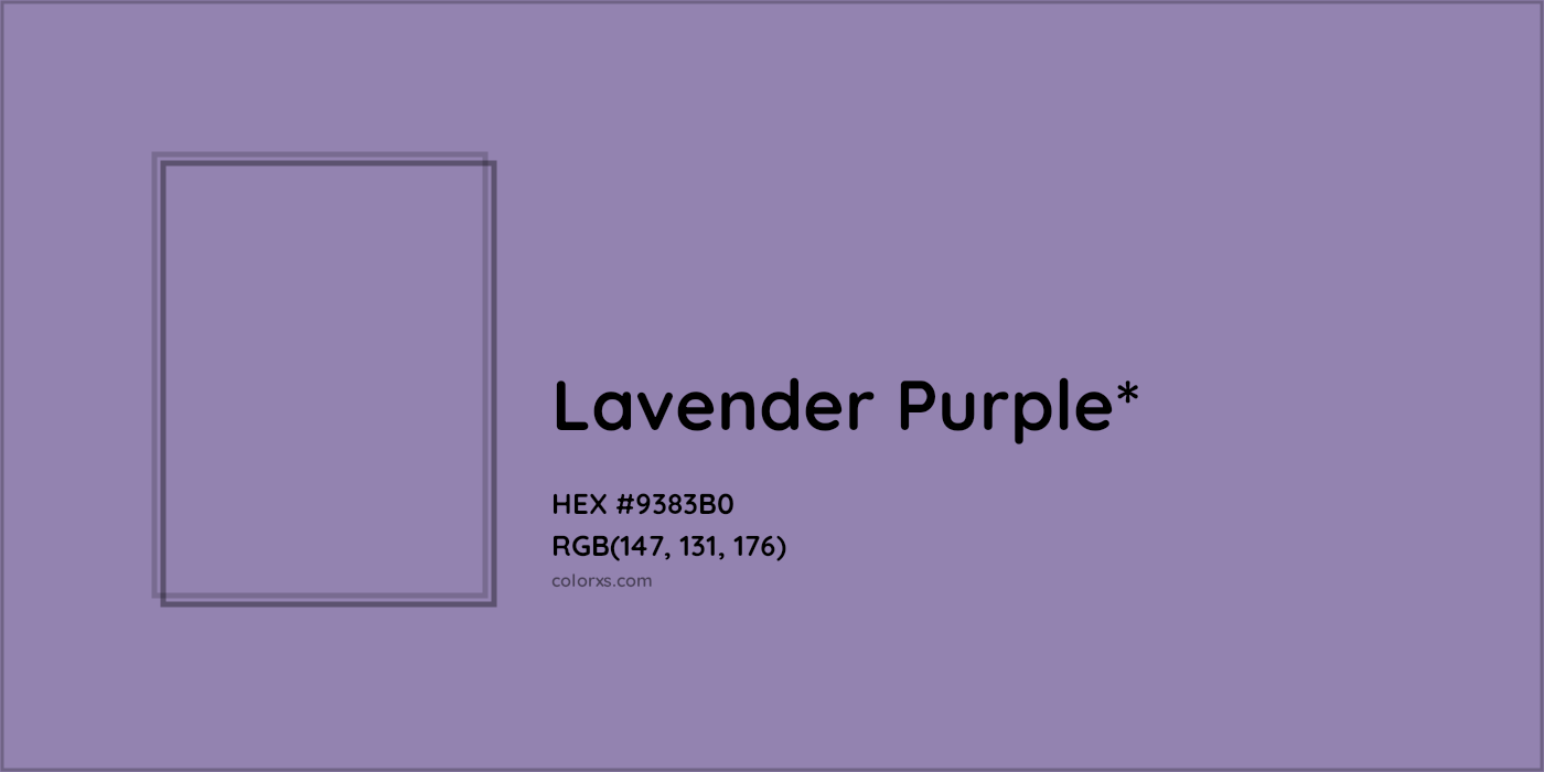 HEX #9383B0 Color Name, Color Code, Palettes, Similar Paints, Images