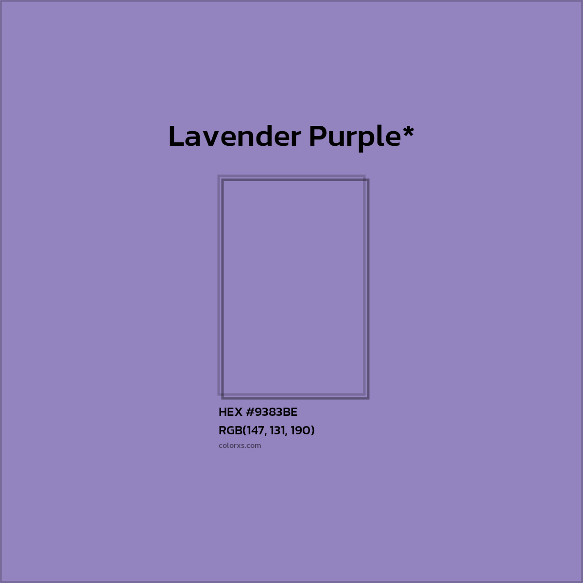 HEX #9383BE Color Name, Color Code, Palettes, Similar Paints, Images
