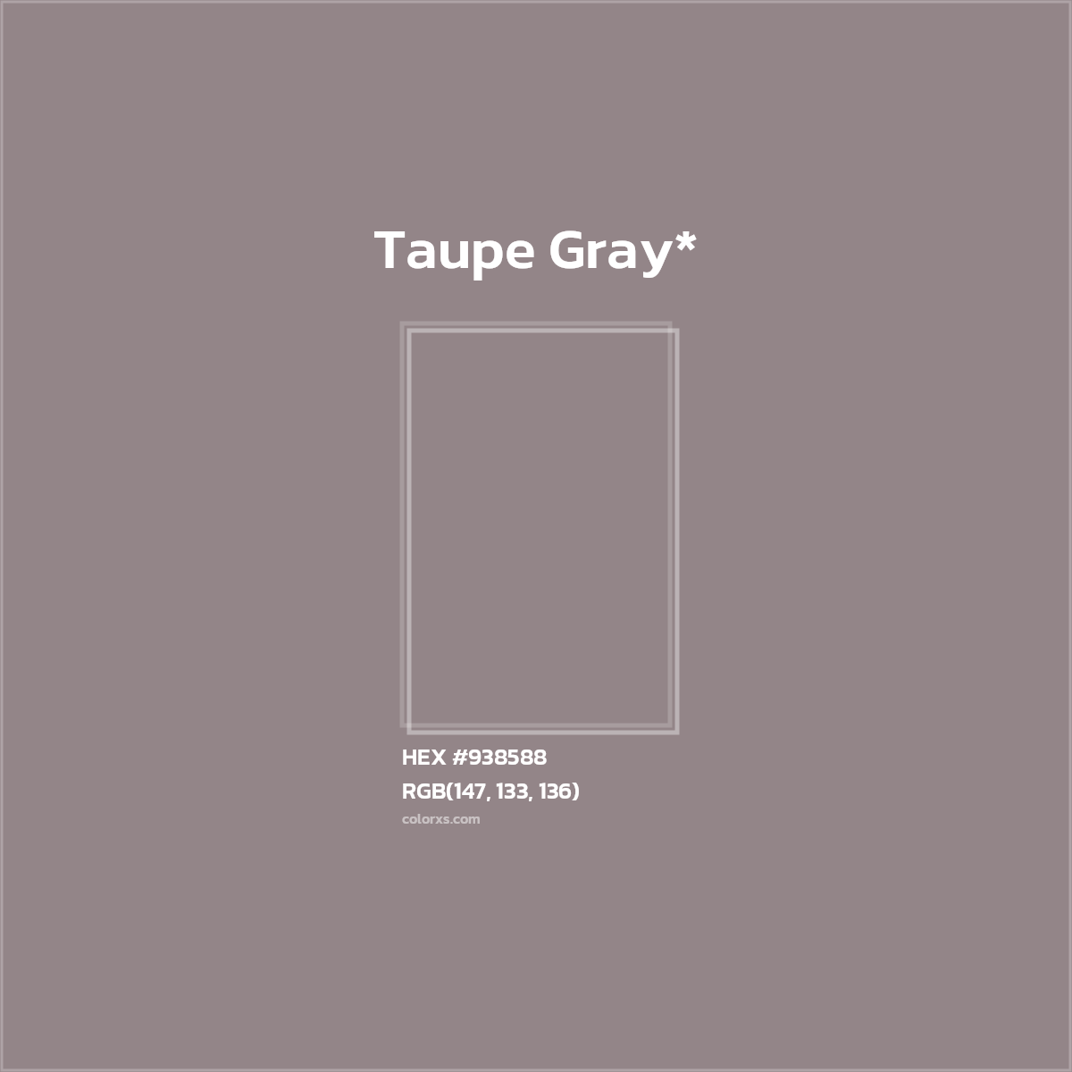 HEX #938588 Color Name, Color Code, Palettes, Similar Paints, Images