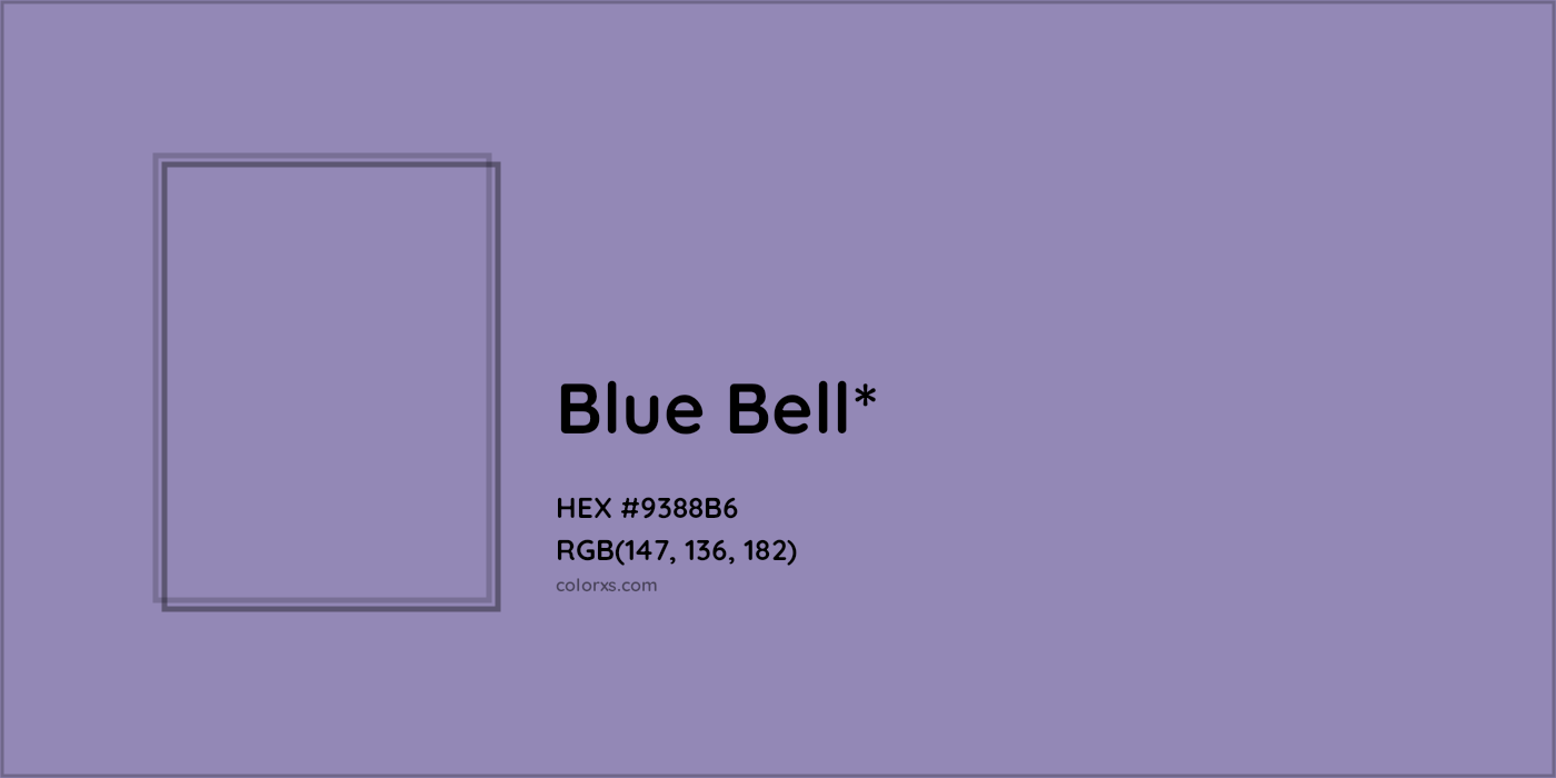 HEX #9388B6 Color Name, Color Code, Palettes, Similar Paints, Images