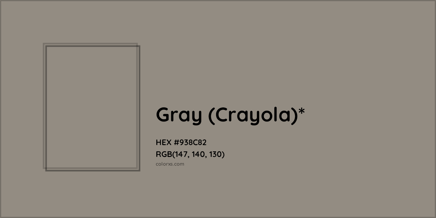 HEX #938C82 Color Name, Color Code, Palettes, Similar Paints, Images