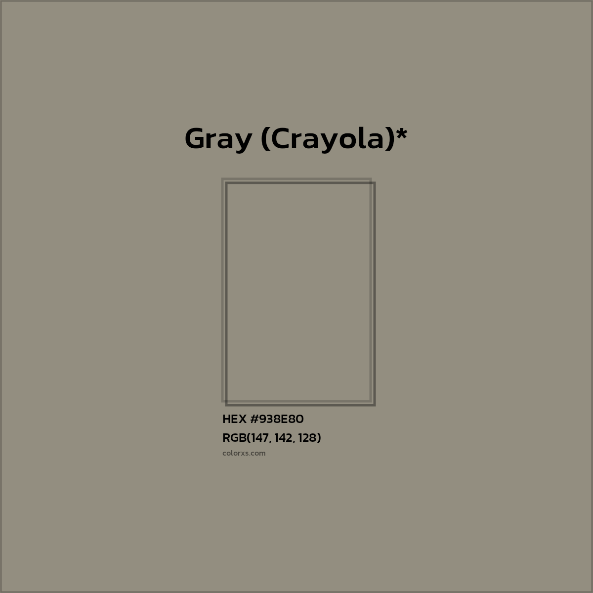 HEX #938E80 Color Name, Color Code, Palettes, Similar Paints, Images