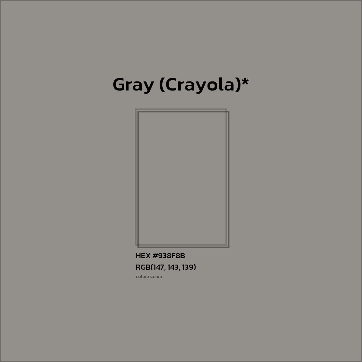 HEX #938F8B Color Name, Color Code, Palettes, Similar Paints, Images