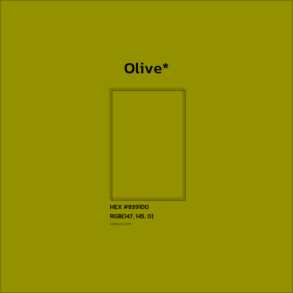 HEX #939100 Color Name, Color Code, Palettes, Similar Paints, Images