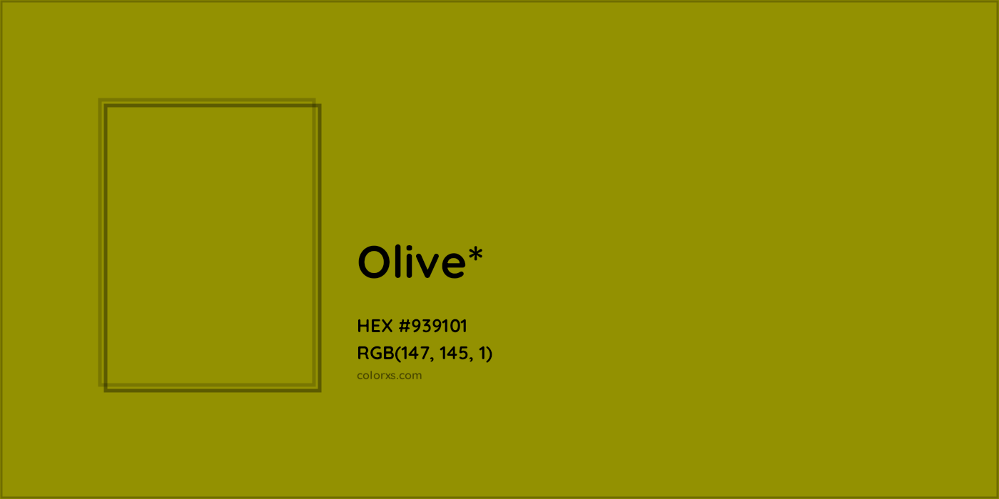 HEX #939101 Color Name, Color Code, Palettes, Similar Paints, Images