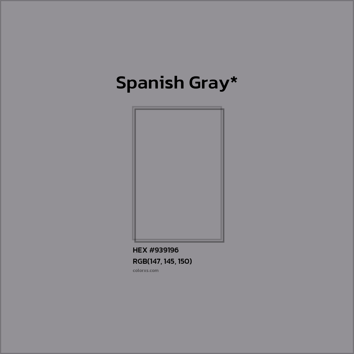 HEX #939196 Color Name, Color Code, Palettes, Similar Paints, Images