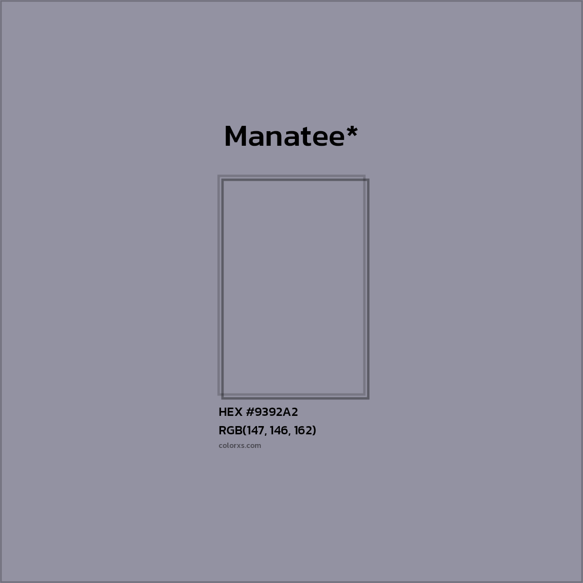 HEX #9392A2 Color Name, Color Code, Palettes, Similar Paints, Images