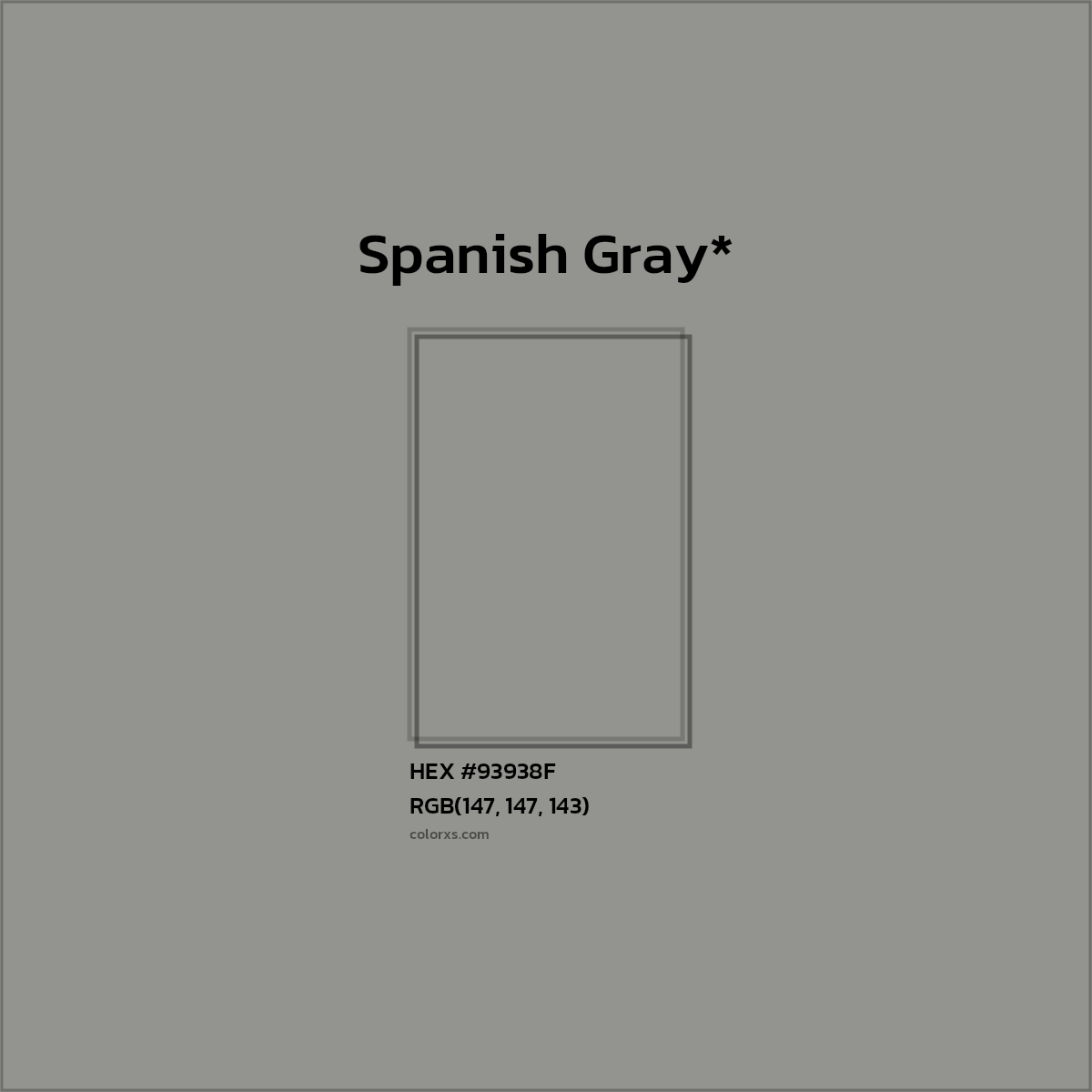 HEX #93938F Color Name, Color Code, Palettes, Similar Paints, Images