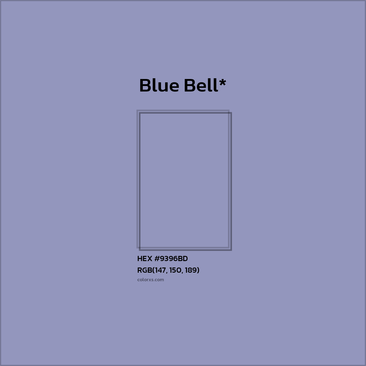 HEX #9396BD Color Name, Color Code, Palettes, Similar Paints, Images