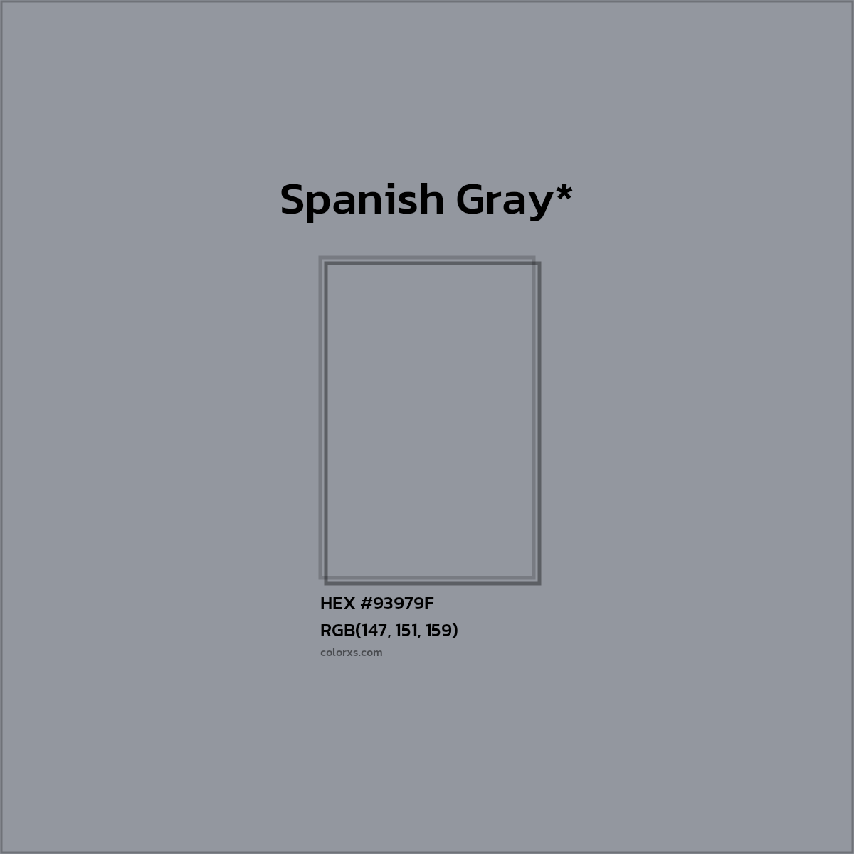 HEX #93979F Color Name, Color Code, Palettes, Similar Paints, Images