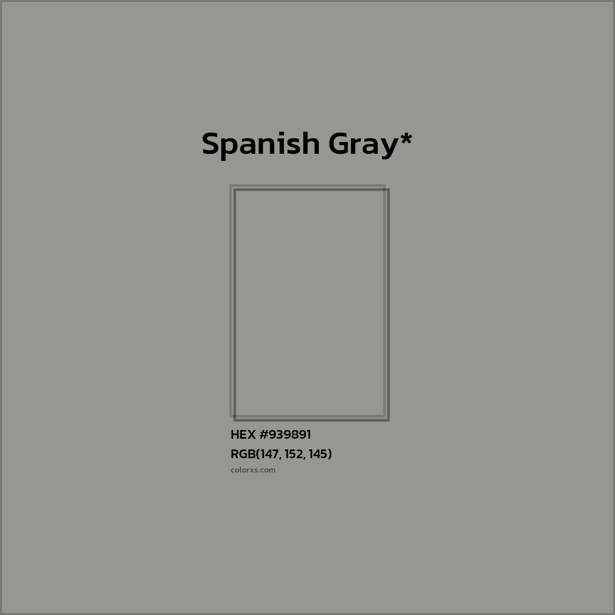 HEX #939891 Color Name, Color Code, Palettes, Similar Paints, Images