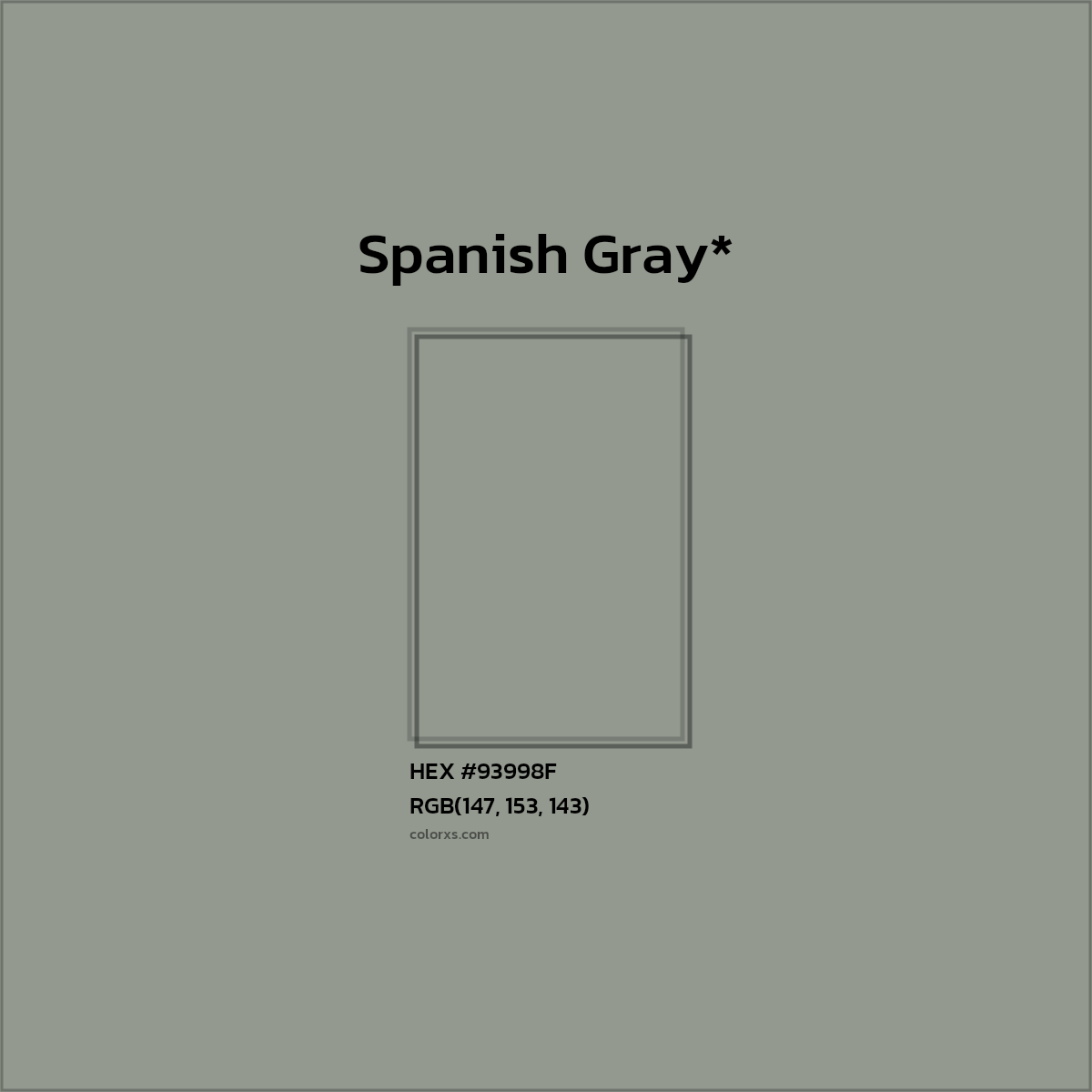 HEX #93998F Color Name, Color Code, Palettes, Similar Paints, Images