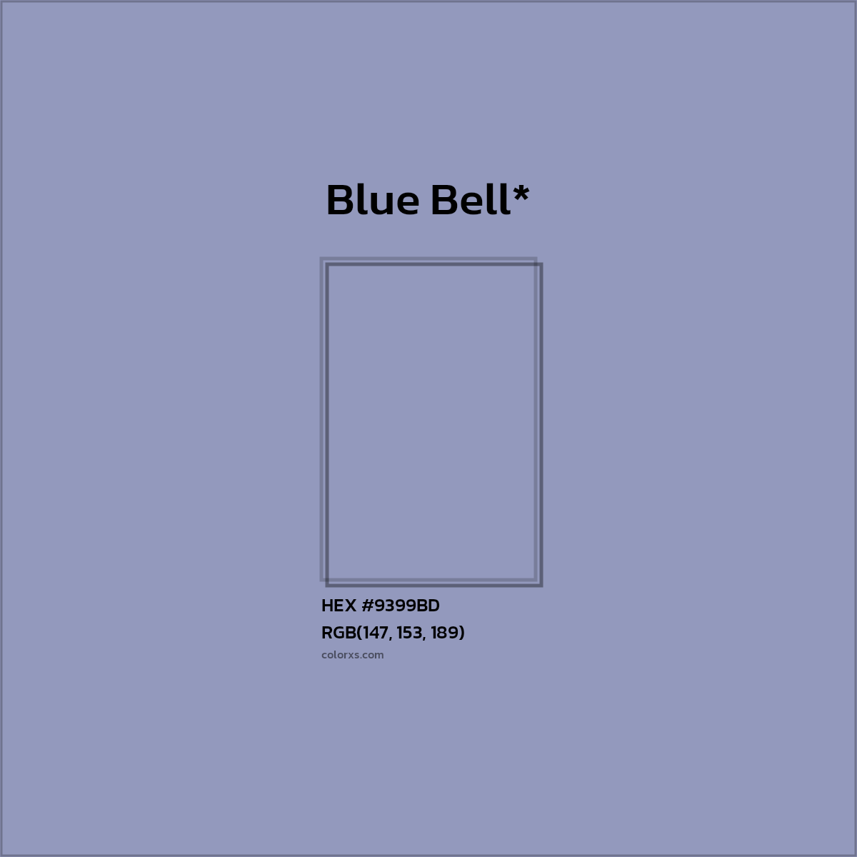 HEX #9399BD Color Name, Color Code, Palettes, Similar Paints, Images