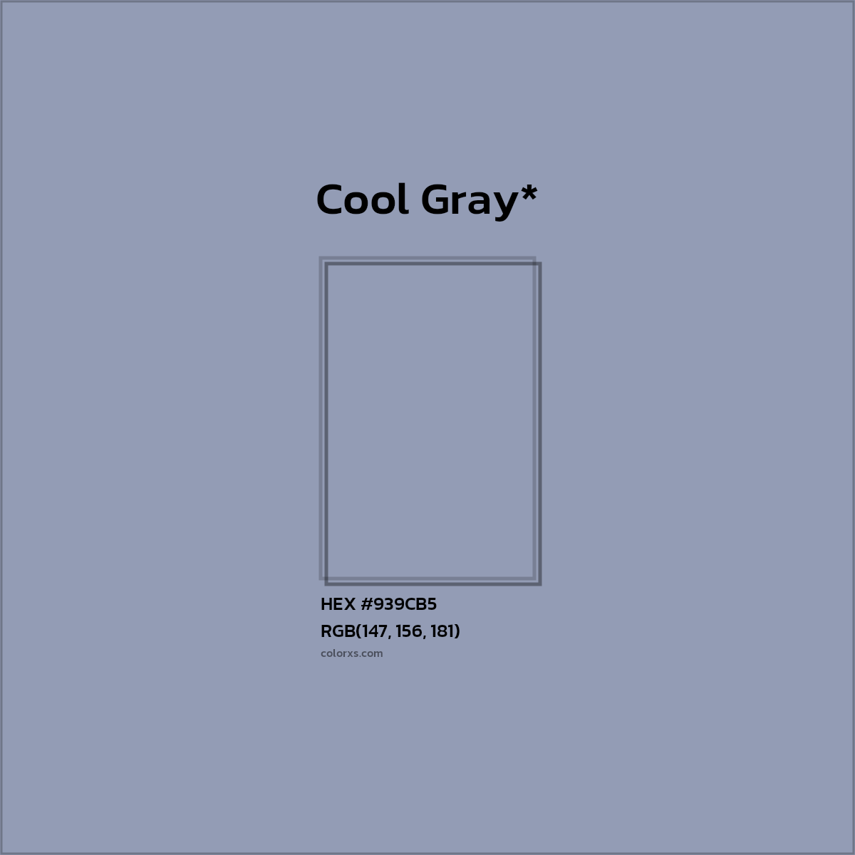 HEX #939CB5 Color Name, Color Code, Palettes, Similar Paints, Images
