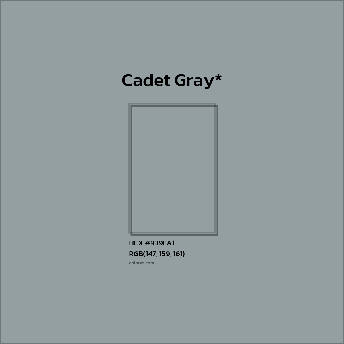 HEX #939FA1 Color Name, Color Code, Palettes, Similar Paints, Images