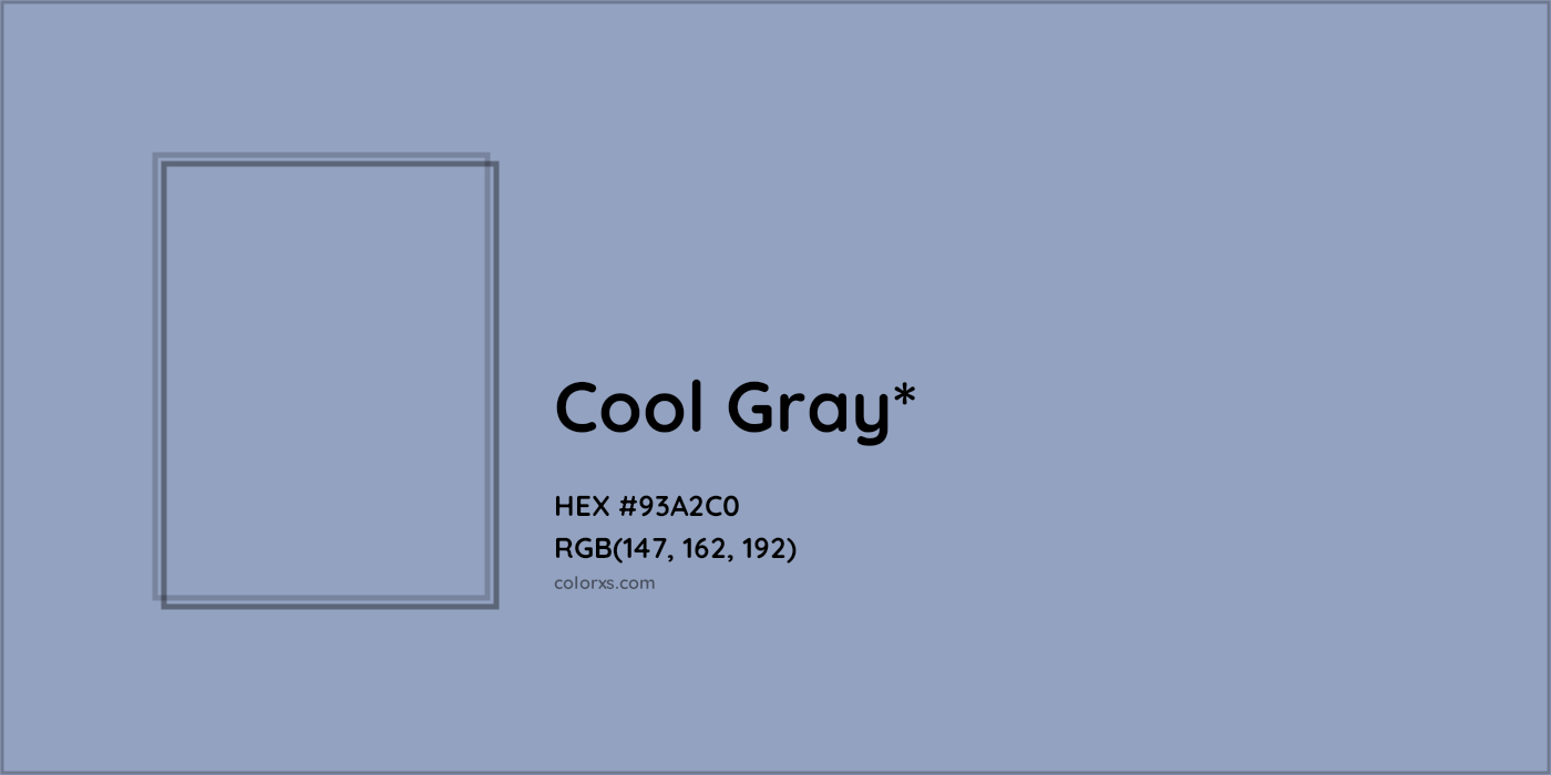 HEX #93A2C0 Color Name, Color Code, Palettes, Similar Paints, Images