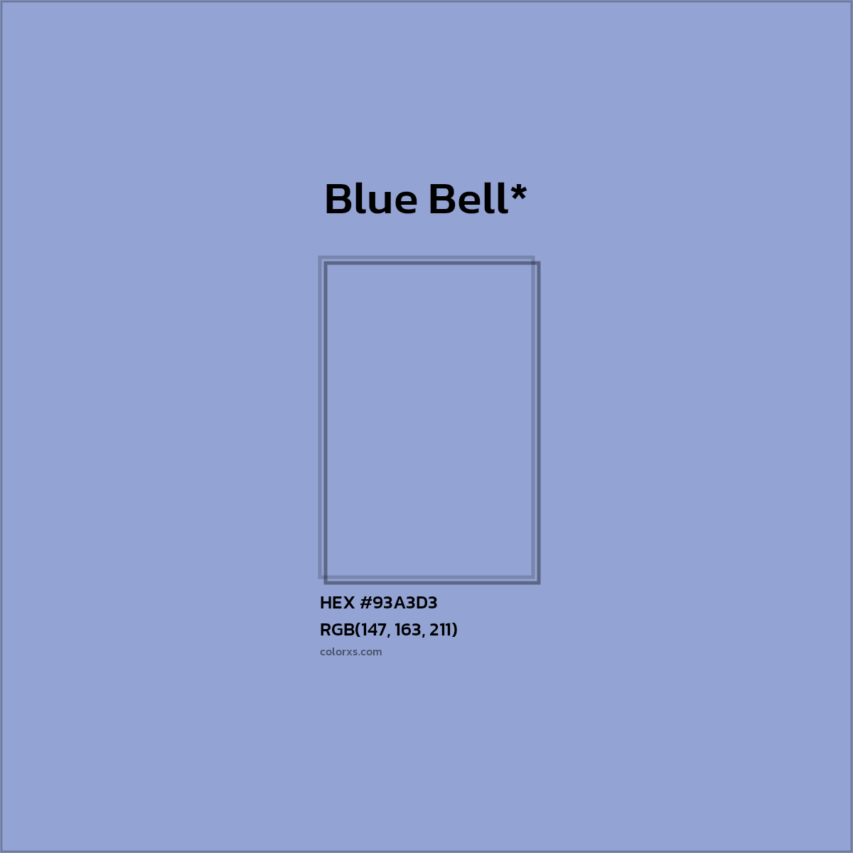 HEX #93A3D3 Color Name, Color Code, Palettes, Similar Paints, Images