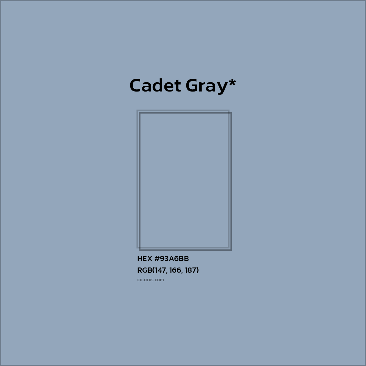 HEX #93A6BB Color Name, Color Code, Palettes, Similar Paints, Images