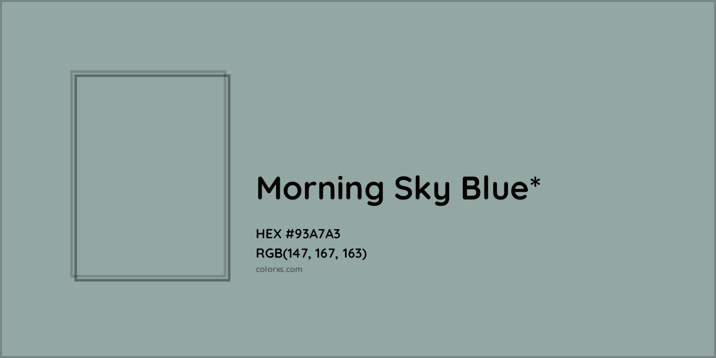 HEX #93A7A3 Color Name, Color Code, Palettes, Similar Paints, Images