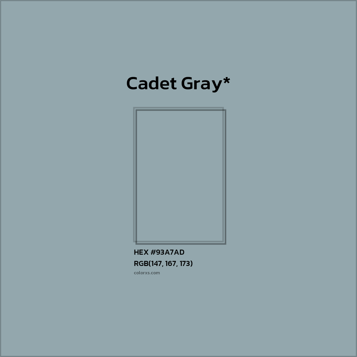 HEX #93A7AD Color Name, Color Code, Palettes, Similar Paints, Images