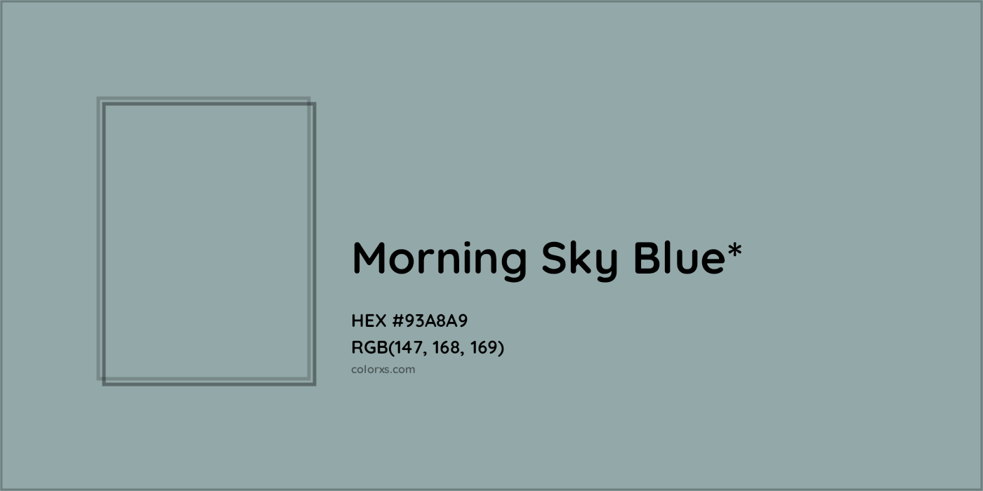 HEX #93A8A9 Color Name, Color Code, Palettes, Similar Paints, Images
