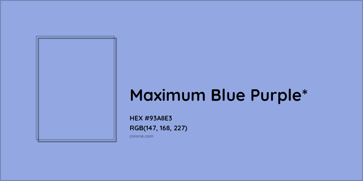 HEX #93A8E3 Color Name, Color Code, Palettes, Similar Paints, Images