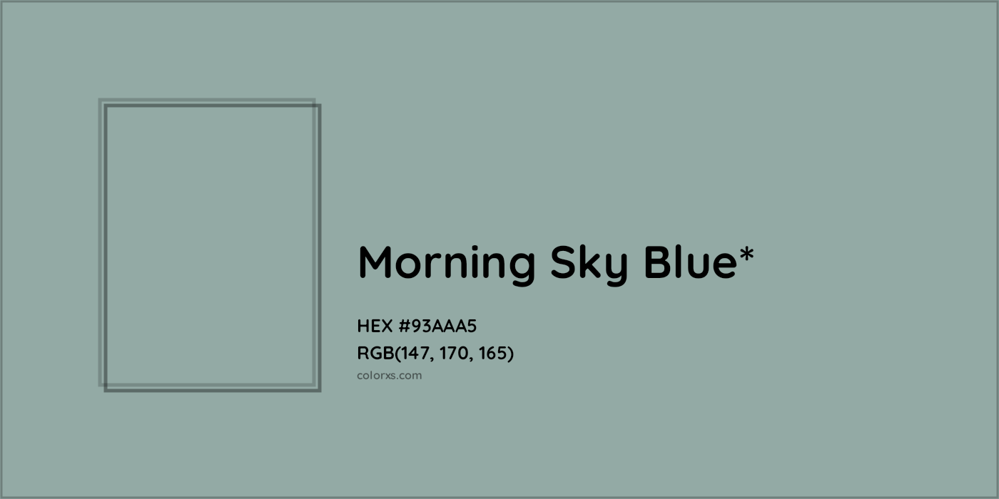 HEX #93AAA5 Color Name, Color Code, Palettes, Similar Paints, Images