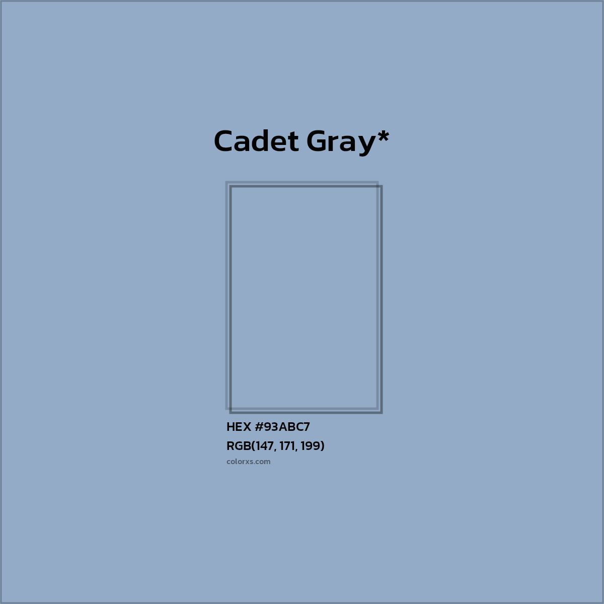 HEX #93ABC7 Color Name, Color Code, Palettes, Similar Paints, Images