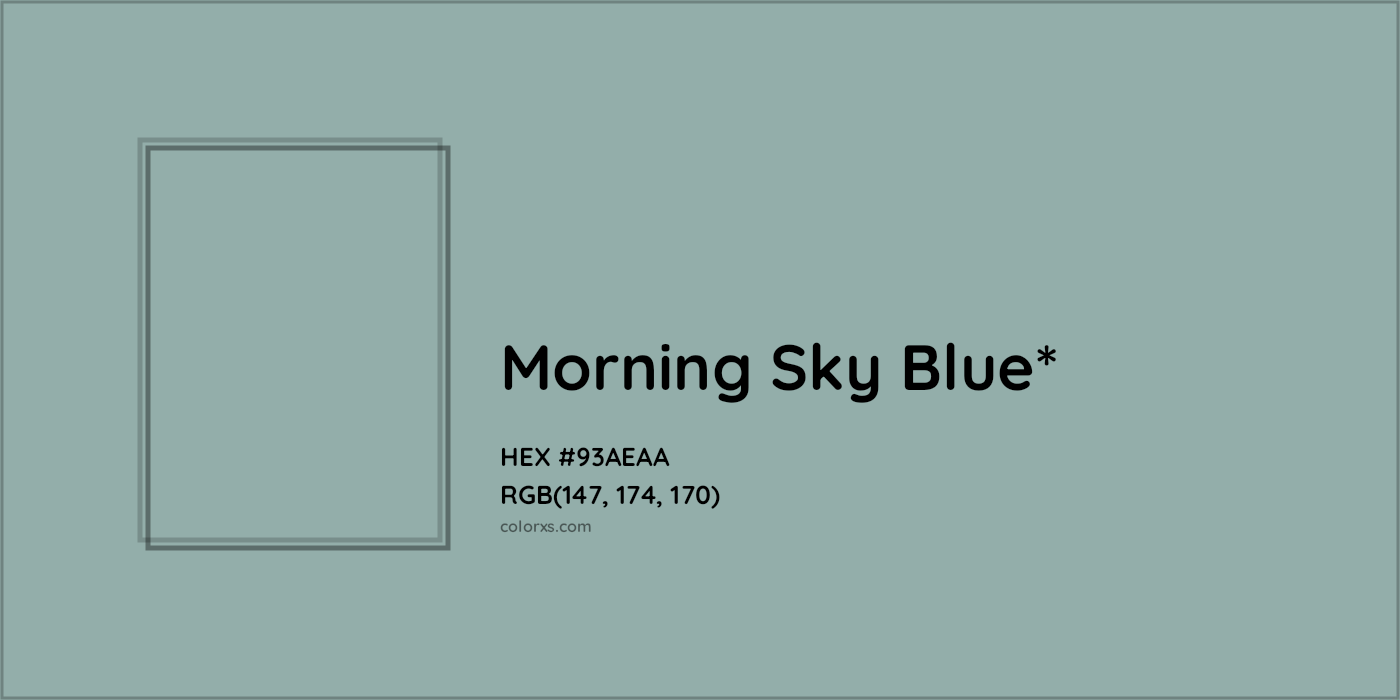 HEX #93AEAA Color Name, Color Code, Palettes, Similar Paints, Images