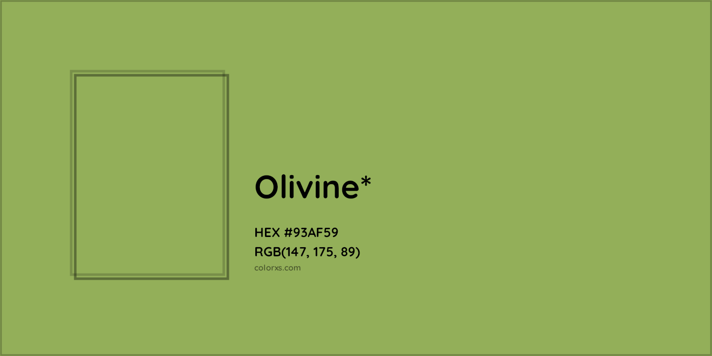 HEX #93AF59 Color Name, Color Code, Palettes, Similar Paints, Images