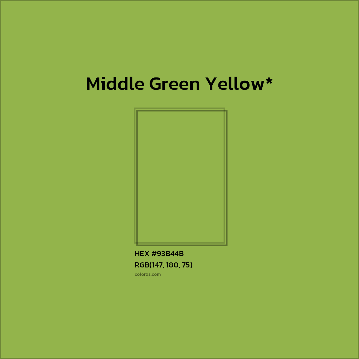 HEX #93B44B Color Name, Color Code, Palettes, Similar Paints, Images