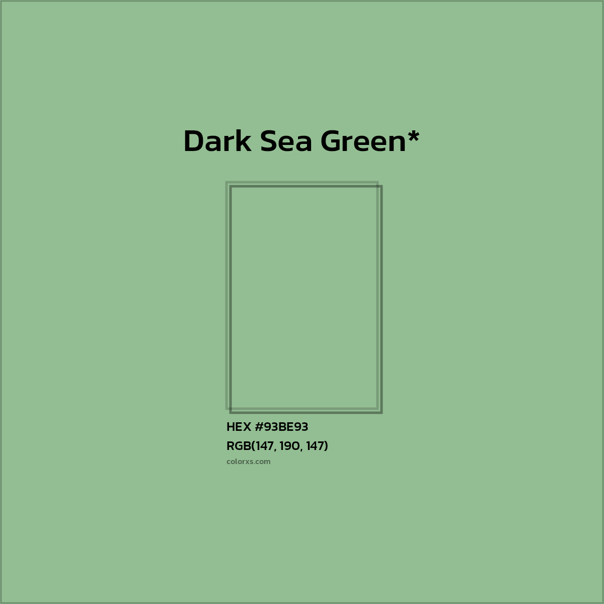 HEX #93BE93 Color Name, Color Code, Palettes, Similar Paints, Images