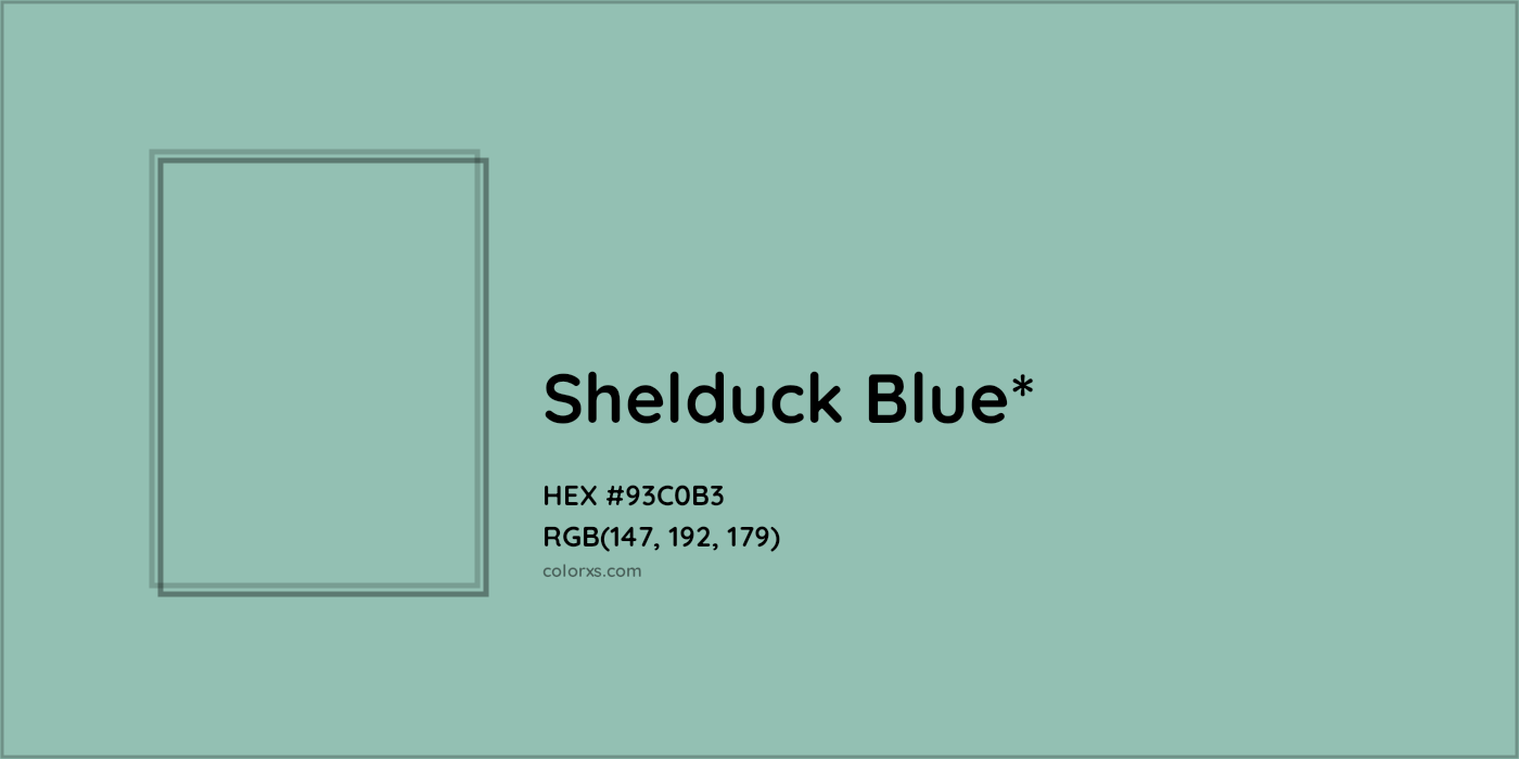 HEX #93C0B3 Color Name, Color Code, Palettes, Similar Paints, Images