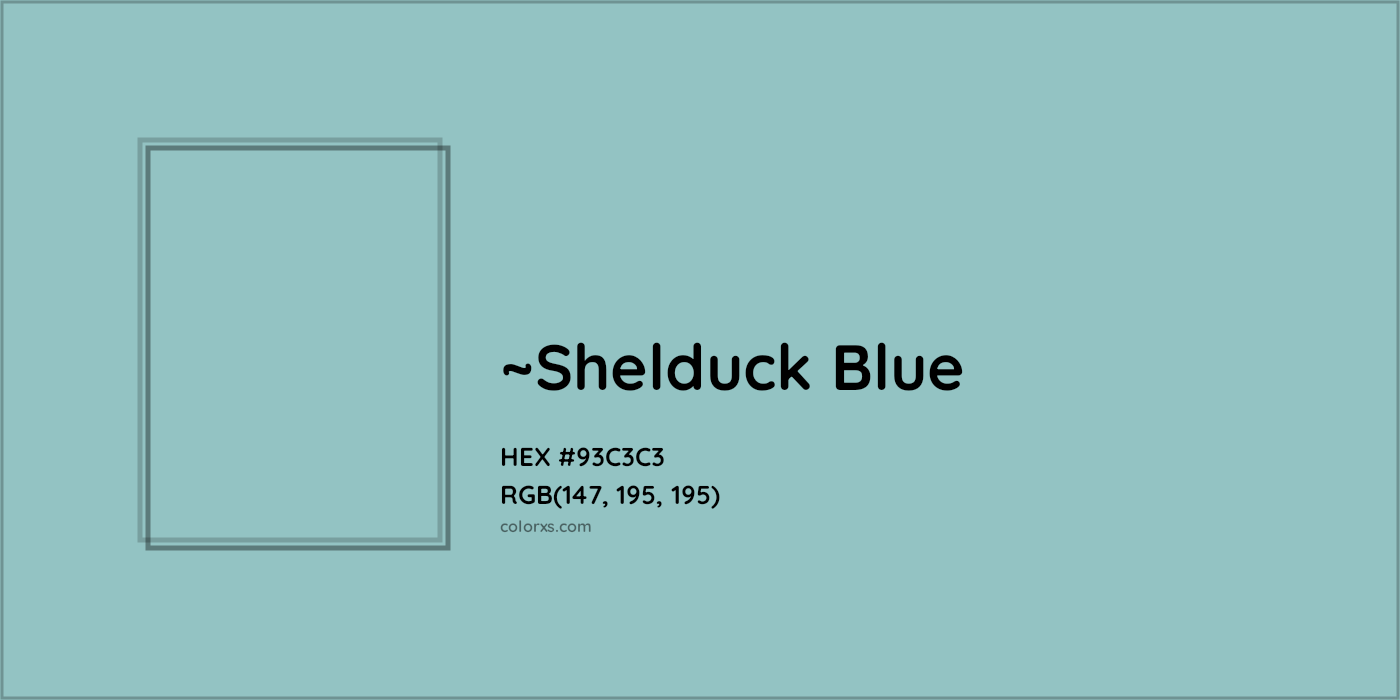 HEX #93C3C3 Color Name, Color Code, Palettes, Similar Paints, Images