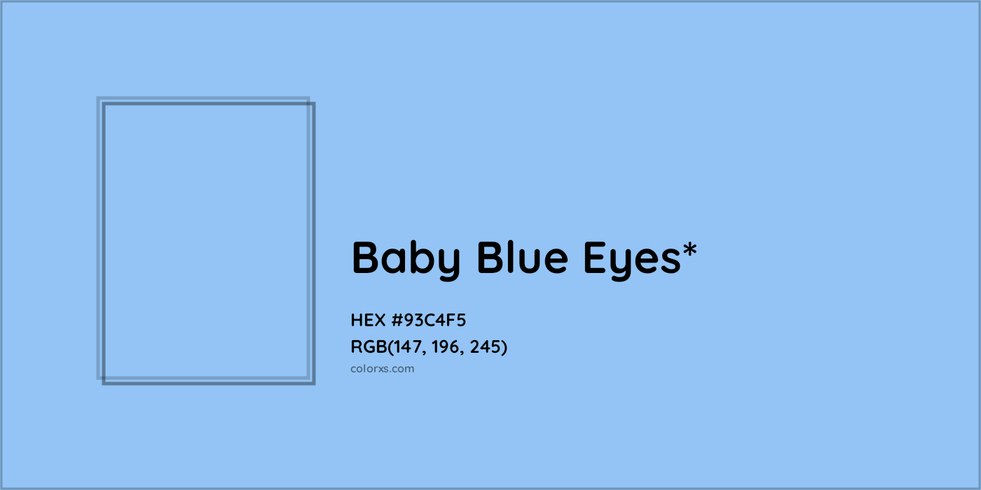 HEX #93C4F5 Color Name, Color Code, Palettes, Similar Paints, Images