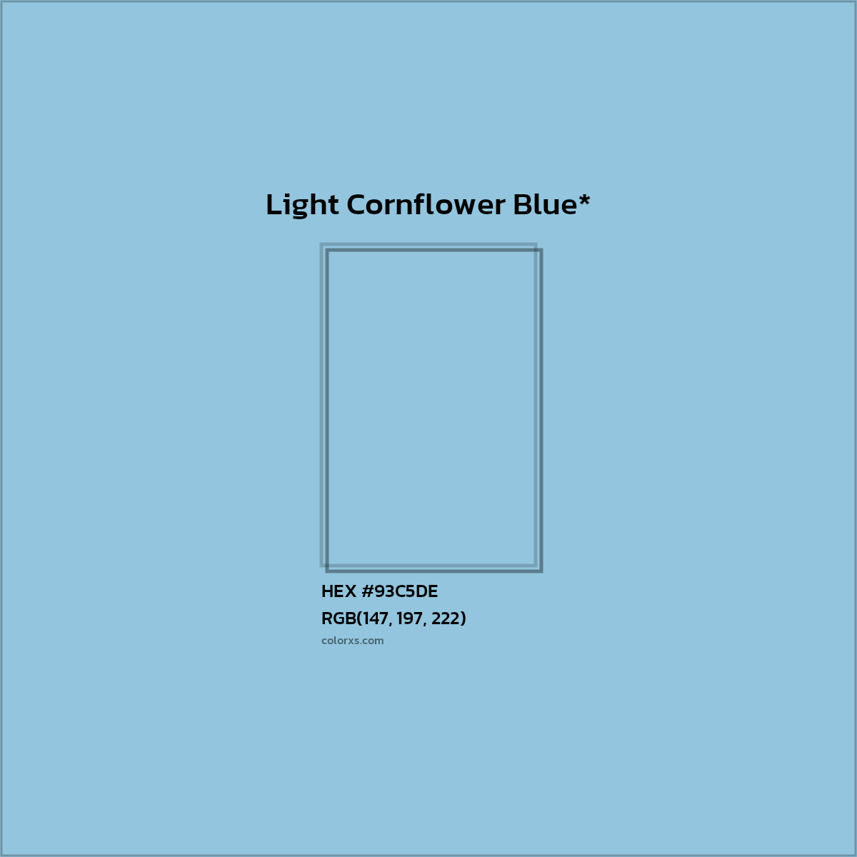 HEX #93C5DE Color Name, Color Code, Palettes, Similar Paints, Images