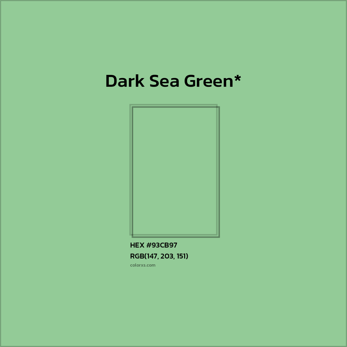 HEX #93CB97 Color Name, Color Code, Palettes, Similar Paints, Images