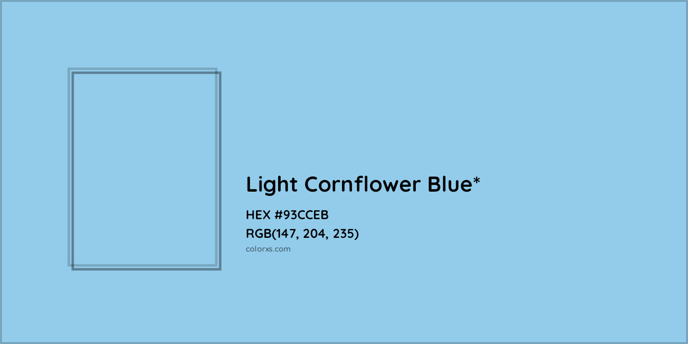 HEX #93CCEB Color Name, Color Code, Palettes, Similar Paints, Images