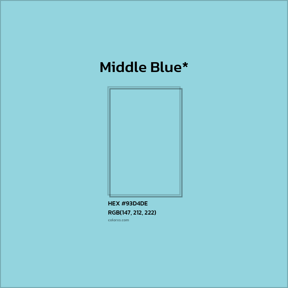 HEX #93D4DE Color Name, Color Code, Palettes, Similar Paints, Images