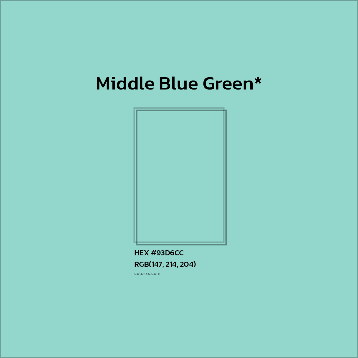 HEX #93D6CC Color Name, Color Code, Palettes, Similar Paints, Images