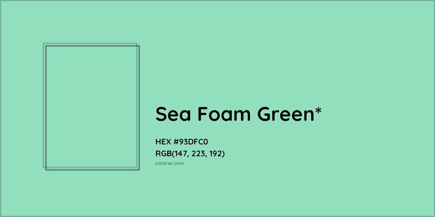 HEX #93DFC0 Color Name, Color Code, Palettes, Similar Paints, Images