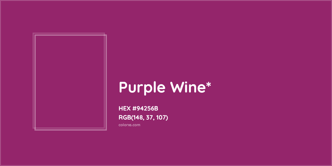 HEX #94256B Color Name, Color Code, Palettes, Similar Paints, Images