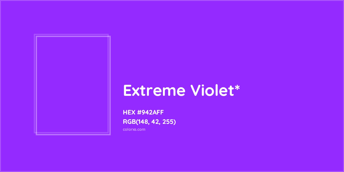 HEX #942AFF Color Name, Color Code, Palettes, Similar Paints, Images
