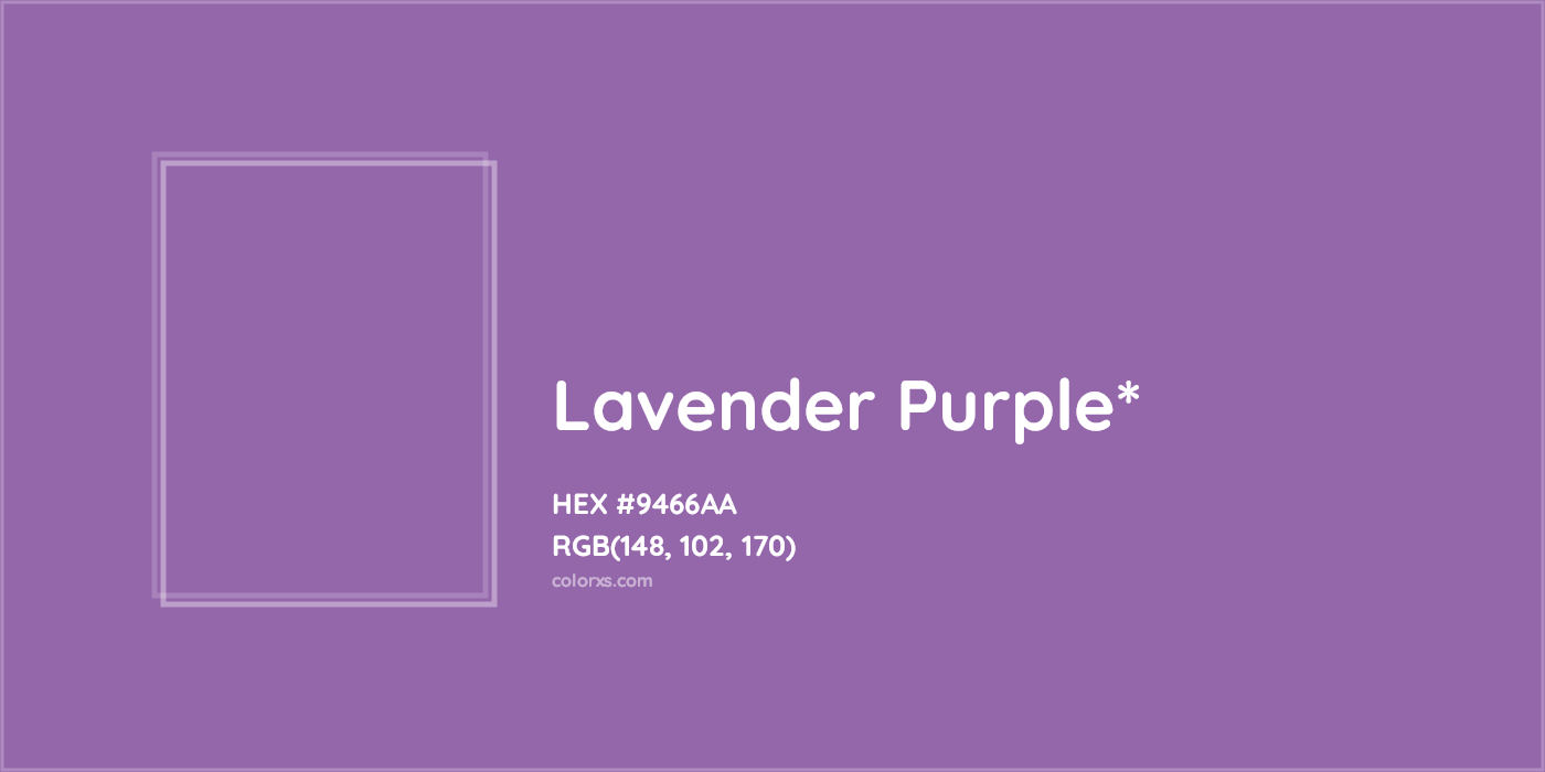 HEX #9466AA Color Name, Color Code, Palettes, Similar Paints, Images