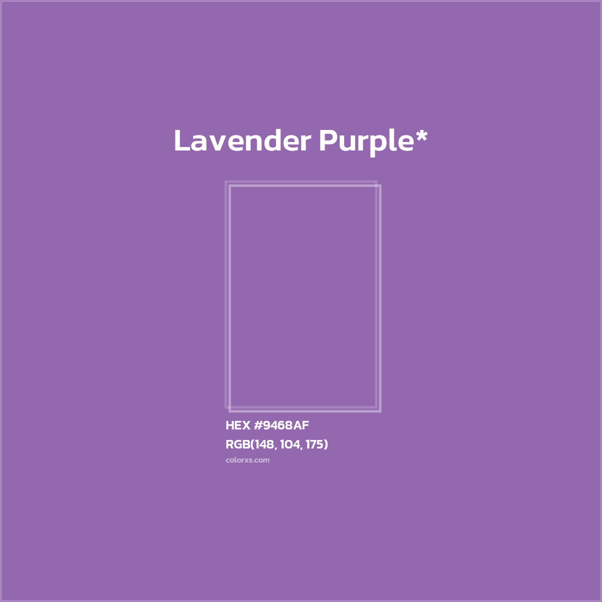 HEX #9468AF Color Name, Color Code, Palettes, Similar Paints, Images
