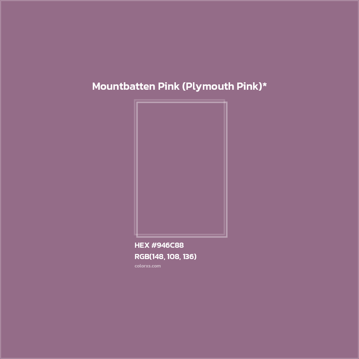 HEX #946C88 Color Name, Color Code, Palettes, Similar Paints, Images