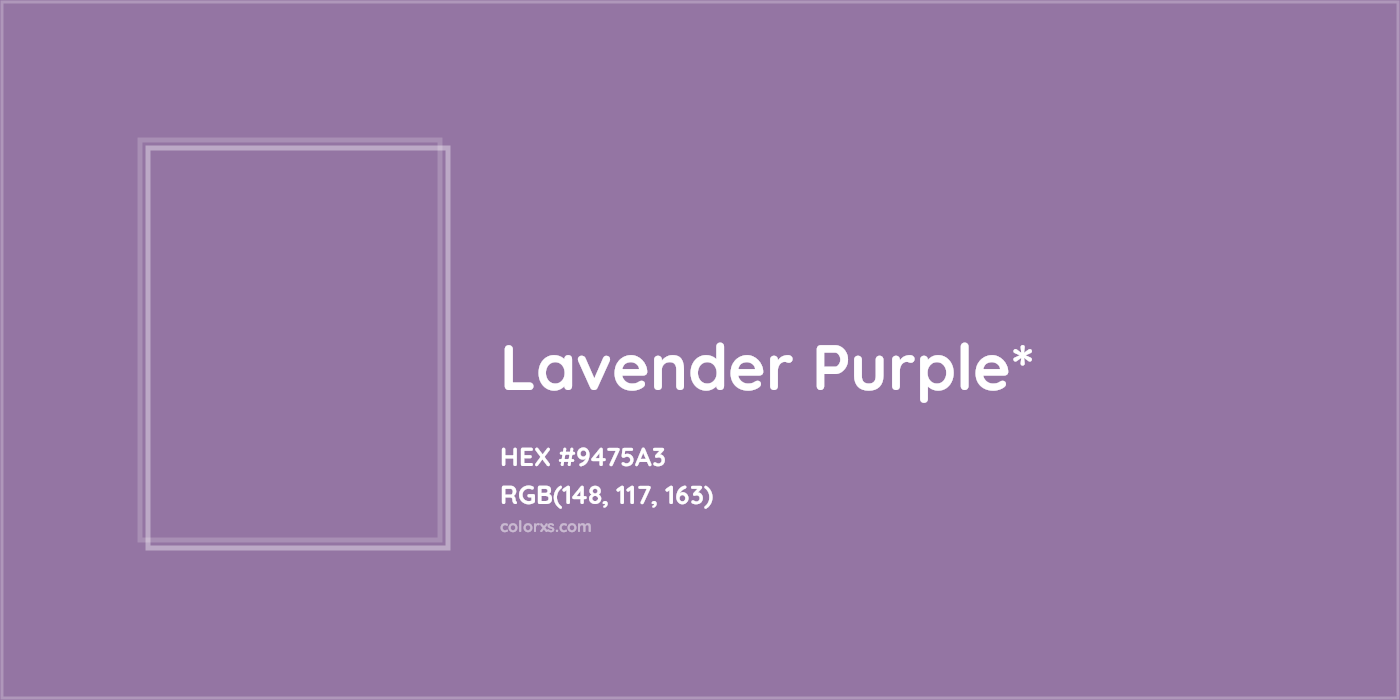 HEX #9475A3 Color Name, Color Code, Palettes, Similar Paints, Images