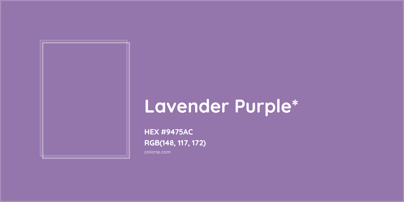 HEX #9475AC Color Name, Color Code, Palettes, Similar Paints, Images