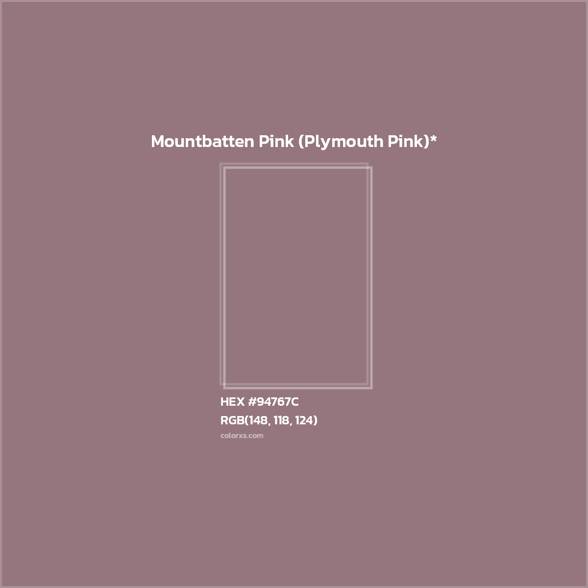 HEX #94767C Color Name, Color Code, Palettes, Similar Paints, Images