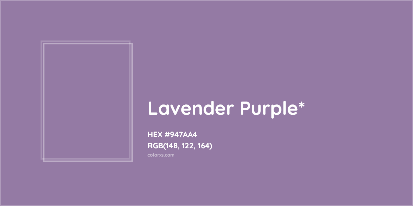HEX #947AA4 Color Name, Color Code, Palettes, Similar Paints, Images